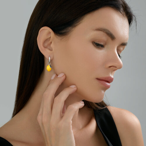 Серьги из серебра с эмалью из серебро — вид 4