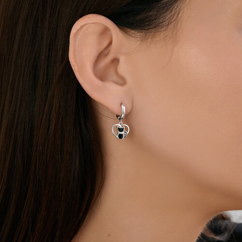 Серьги из серебра с эмалью из серебро — вид 3