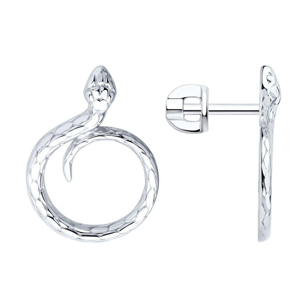 Серьги из серебра - видео на модели