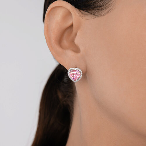 Серьги из серебра с фианитами из серебро — вид 3