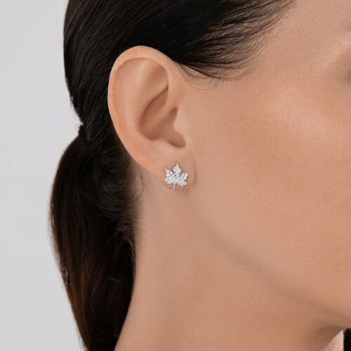 Серьги из серебра с фианитами из серебро — вид 3