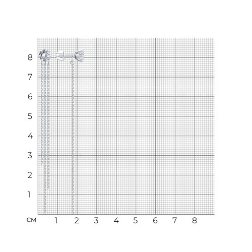 Серьги из серебра с фианитами из серебро — вид 4