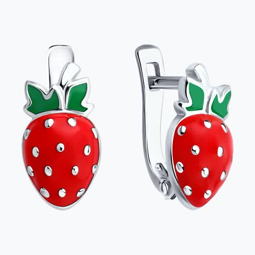 Серьги из серебра с эмалью из серебро — вид 2