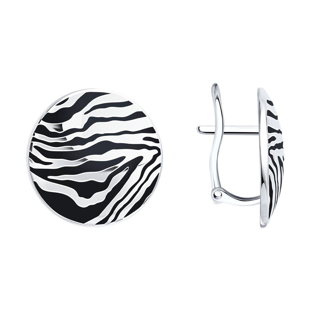 Серьги из серебра с эмалью - видео на модели