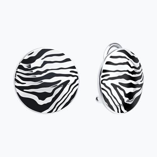 Серьги из серебра с эмалью из серебро — вид 2