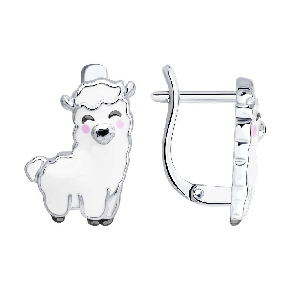 Серьги из серебра с эмалью