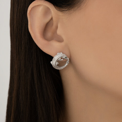 Серьги из серебра с фианитами из серебро — вид 3