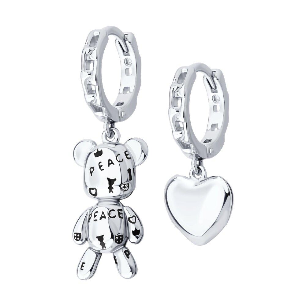 Серьги из серебра с эмалью - видео на модели