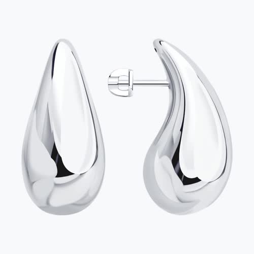 Серьги из серебра - видео на модели