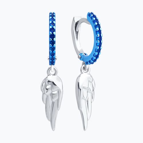 Серьги из серебра с фианитами из серебро — вид 2