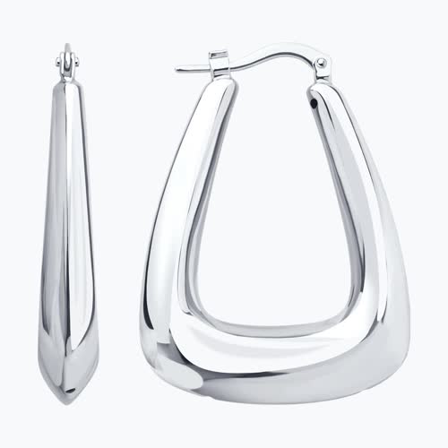 Серьги из серебра - видео на модели