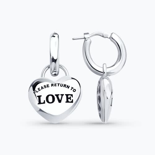 Серьги из серебра с эмалью - видео на модели