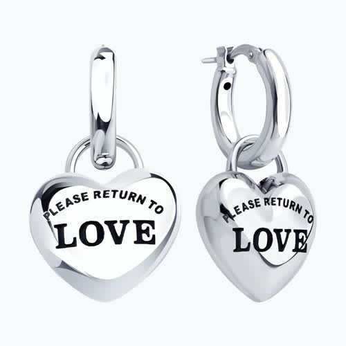 Серьги из серебра с эмалью из серебро — вид 2