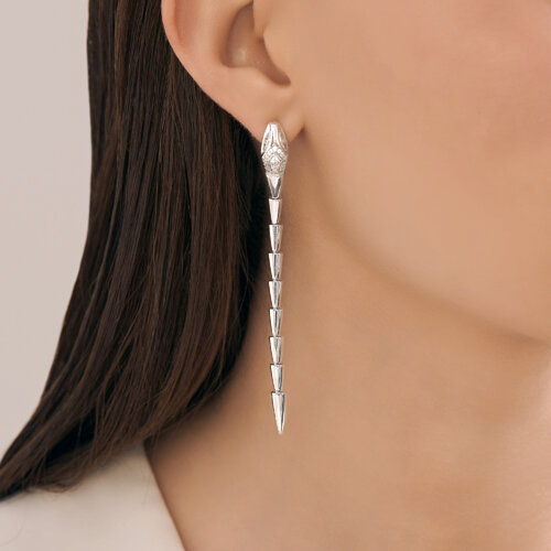 Серьги из серебра с фианитами из серебро — вид 3