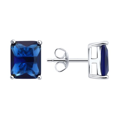 Серьги из серебра с фианитами - видео на модели