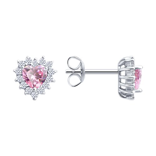 Серьги из серебра с фианитами - видео на модели