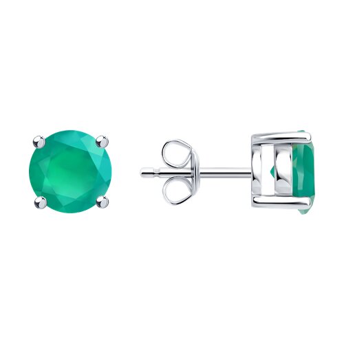 Серьги из серебра с фианитами - видео на модели