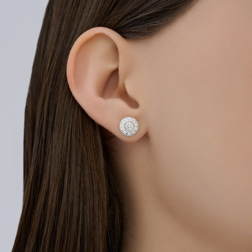 Серьги из серебра с фианитами из серебро — вид 3