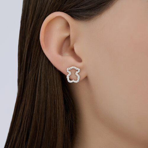 Серьги из серебра с фианитами из серебро — вид 3