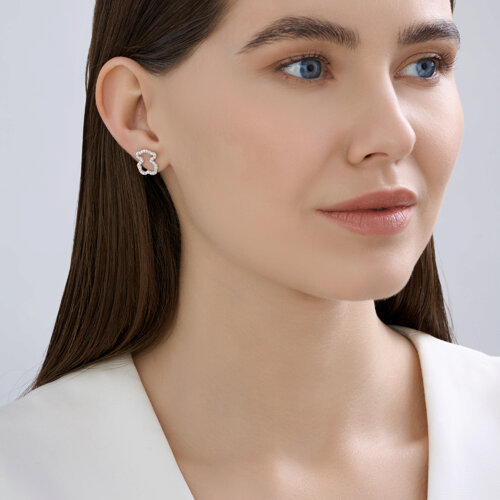 Серьги из серебра с фианитами из серебро — вид 4