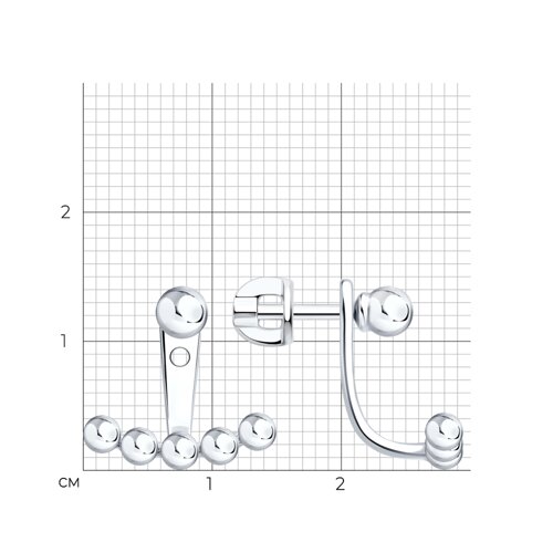 Серьги из серебра из серебро — вид 5