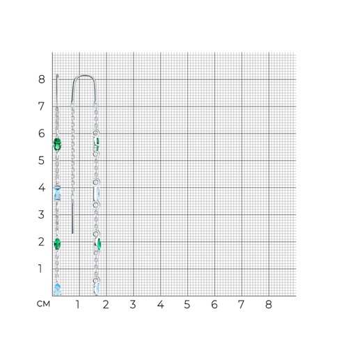 Серьги из серебра с фианитами из серебро — вид 5