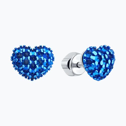 Серьги из серебра с фианитами из серебро — вид 2