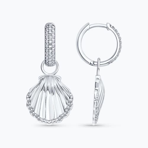 Серьги из серебра с фианитами - видео на модели