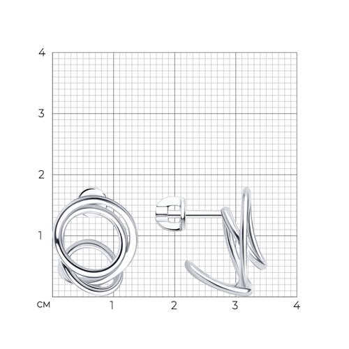 Серьги из серебра из серебро — вид 5