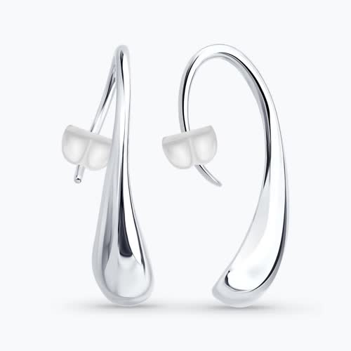 Серьги из серебра - видео на модели