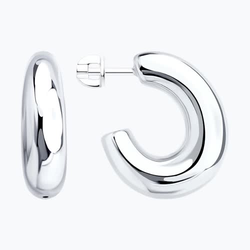 Серьги из серебра - видео на модели