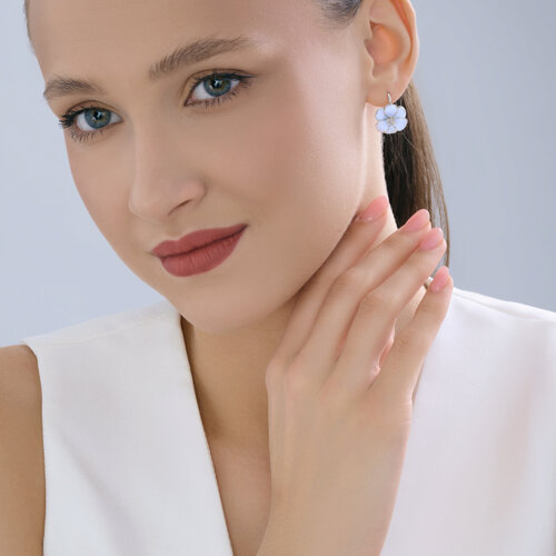 Серьги из серебра с эмалью из серебро — вид 4