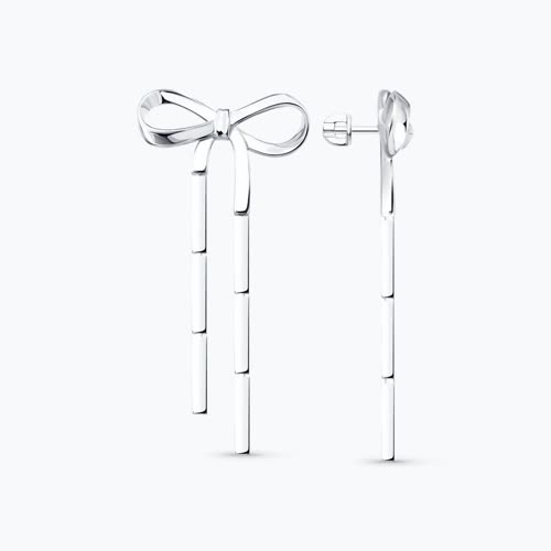 Серьги из серебра - видео на модели