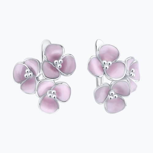 Серьги из серебра с эмалью из серебро — вид 2