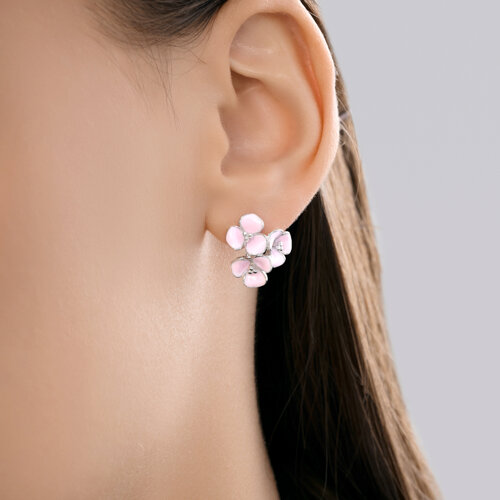 Серьги из серебра с эмалью из серебро — вид 3