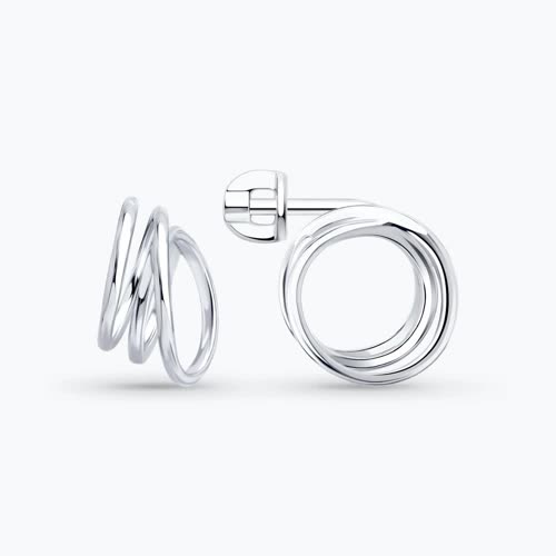 Серьги из серебра - видео на модели