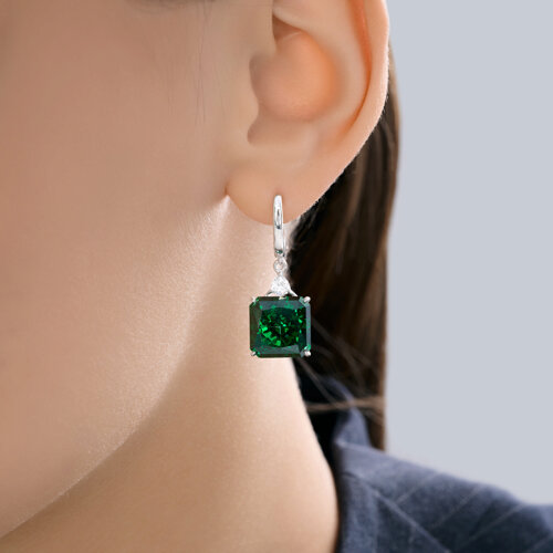 Серьги из серебра с фианитами из серебро — вид 3