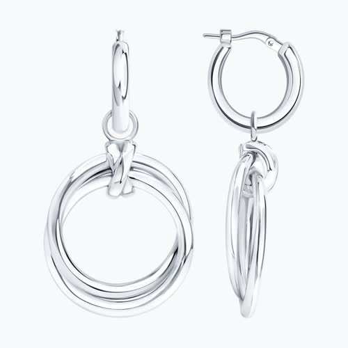 Серьги из серебра - видео на модели