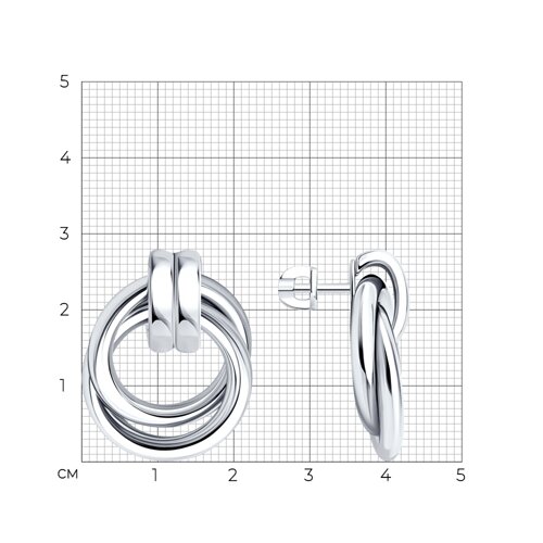 Серьги из серебра из серебро — вид 5