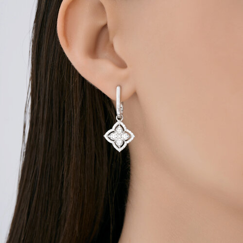 Серьги из серебра с фианитами из серебро — вид 3