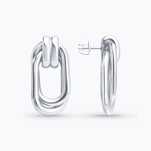 Серьги из серебра - видео на модели