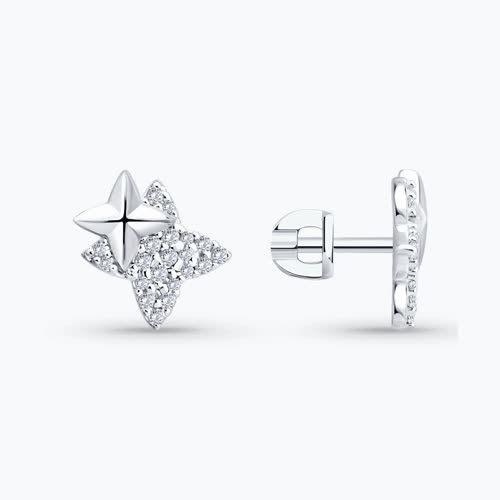 Серьги из серебра с фианитами - видео на модели