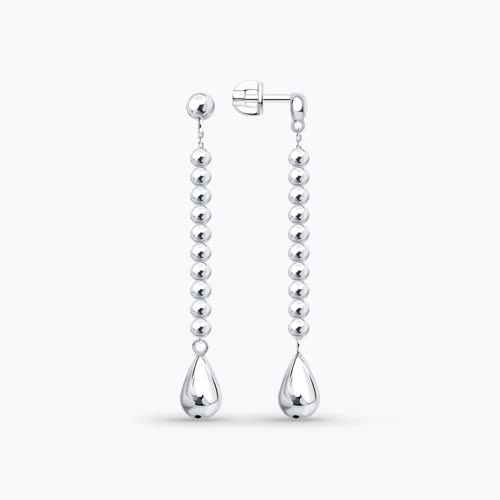 Серьги из серебра - видео на модели