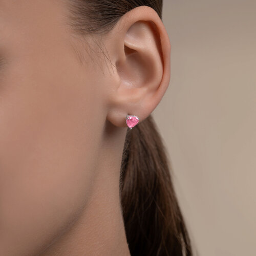 Серьги из серебра с фианитами из серебро — вид 3