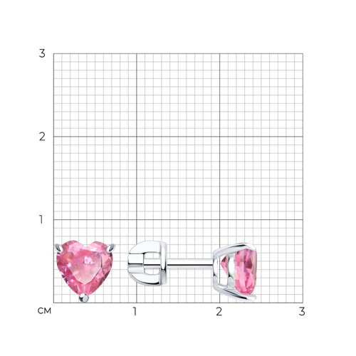 Серьги из серебра с фианитами из серебро — вид 5