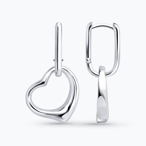 Серьги из серебра - видео на модели