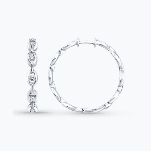 Серьги из серебра с фианитами - видео на модели