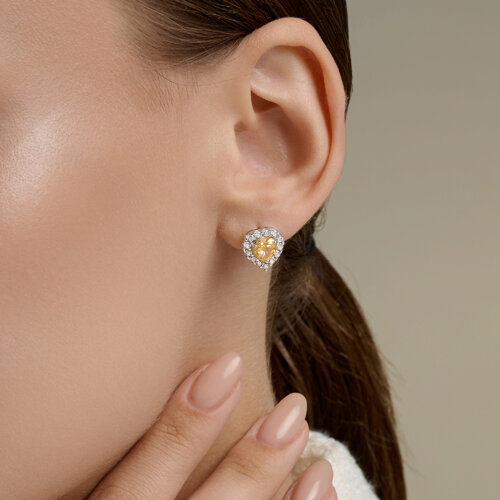 Серьги из серебра с фианитами из серебро — вид 3