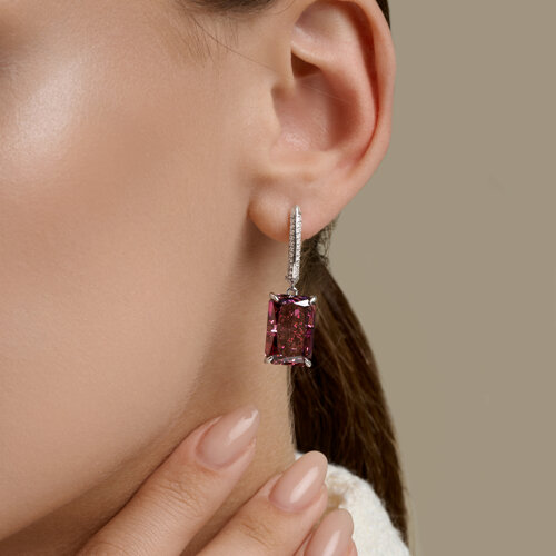 Серьги из серебра с фианитами из серебро — вид 3