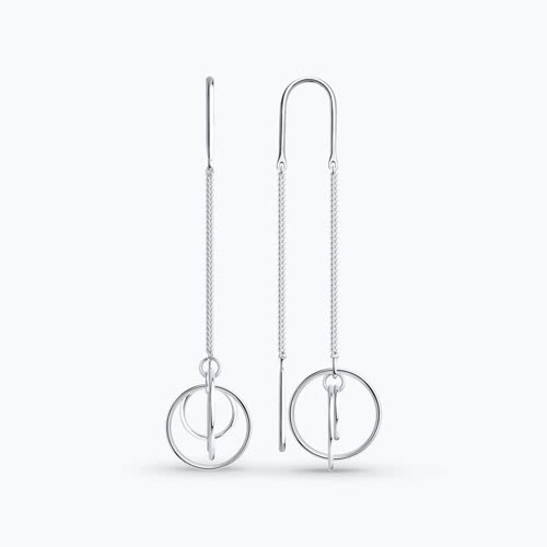 Серьги из серебра - видео на модели